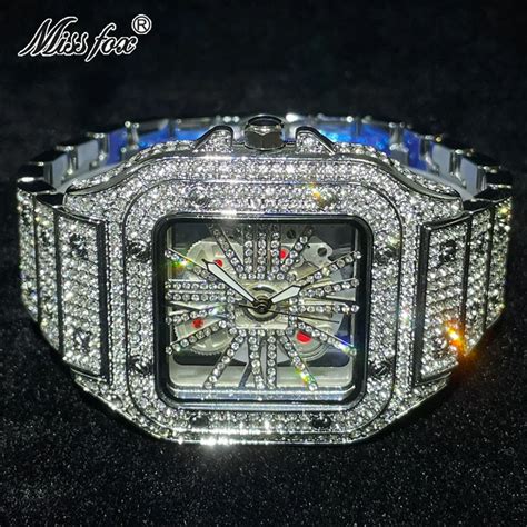 best fake iced out watches|moissanite iced out watches.